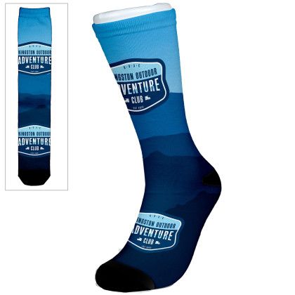 Dye Sublimated Logo Adult Dress Socks | Custom Apparel Accessories