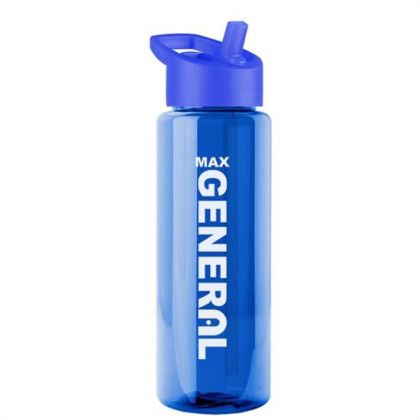 Promotional 32 oz Guzzler Sports Bottle  - Blue bottle, Blue lid