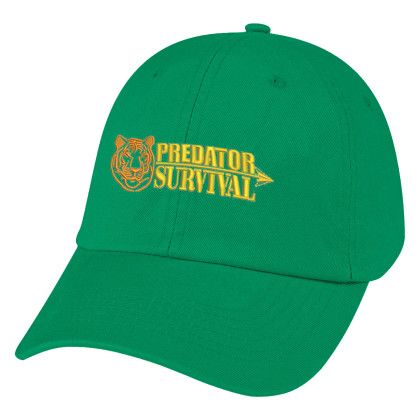 Kelly Green Embroidered Washed Cotton Cap | Promotional Logo Hats