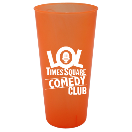 Orange Logo Printed 26 oz Color Tumbler | Plastic Event Cups