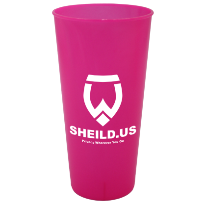 Pink Logo Printed 26 oz Color Tumbler | Plastic Event Cups