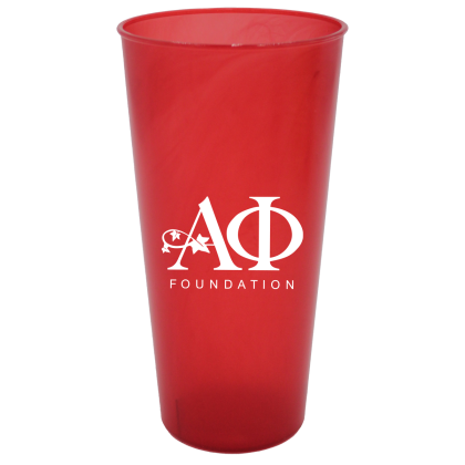 Red Logo Printed 26 oz Color Tumbler | Plastic Event Cups