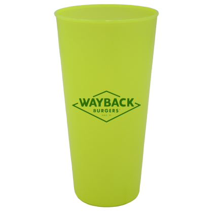 Neon Yellow Logo Printed 26 oz Color Tumbler | Plastic Event Cups