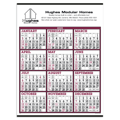 Big Numbers Span-A-Year Calendar Promotion | Custom Calendars