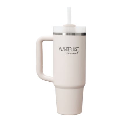 Printed Stanley Quencher H2.0 FlowState Tumbler 30 oz - Rose Quartz