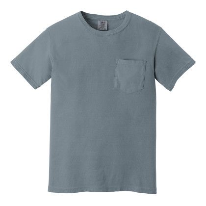 Custom Comfort Colors Adult Heavyweight Pocket T-Shirt - Granite