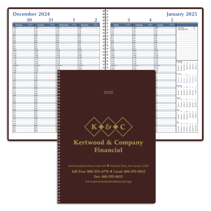 Custom Time Manager Planner | Company Logo Weekly Planner Books