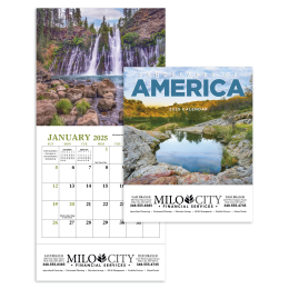 12-Month Mini Calendar with Your Logo - Landscapes of America 
