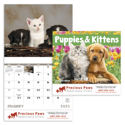 Economy Appointment Calendar - Puppies & Kittens