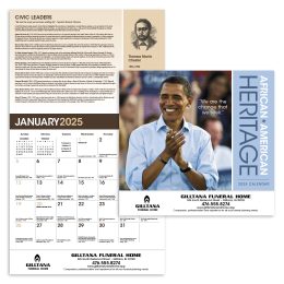 Printed African-American Heritage Barack Obama Calendar | Custom Calendars