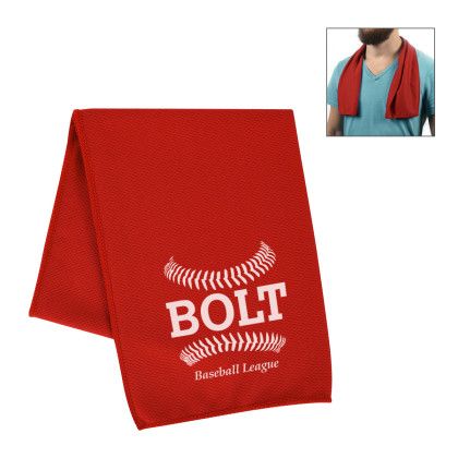 Red Custom Rpet Cooling Sport Towel | Logo Towels