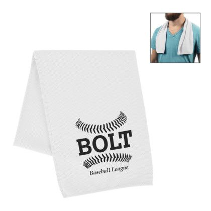 White Custom Rpet Cooling Sport Towel | Logo Towels