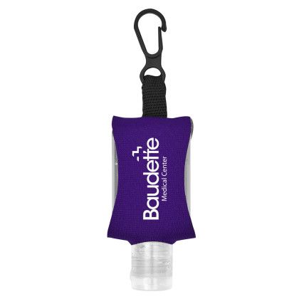 Purple Custom Hand Sanitizer With EVA Case and Clip