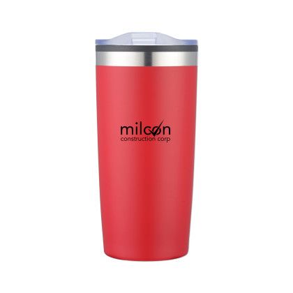 Red Custom 20 Oz. Double Wall Tumbler With Plastic Liner