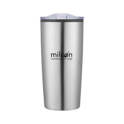Silver Custom 20 Oz. Double Wall Tumbler With Plastic Liner 