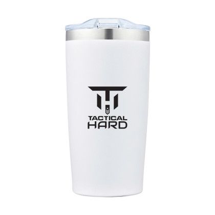 Custom 20 Oz. Double Wall Vacuum Tumbler - White Custom 20 Oz. Double Wall Vacuum Tumbler - White