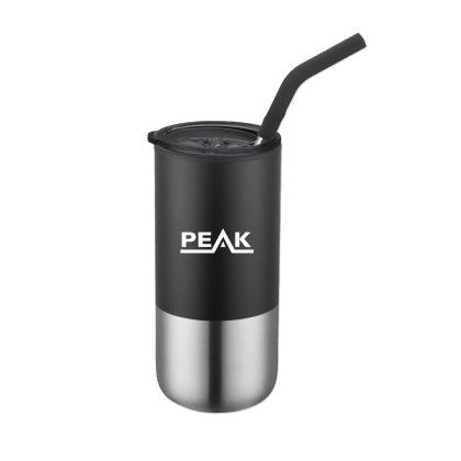 16 Oz. Double Wall Tumbler With Straw 16 Oz. Double Wall Tumbler With Straw
