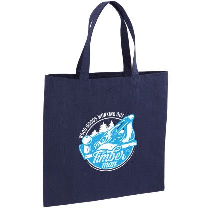 Customm Recycled Cotton Canvas Tote Bag - 15" x 15" - Dark heather