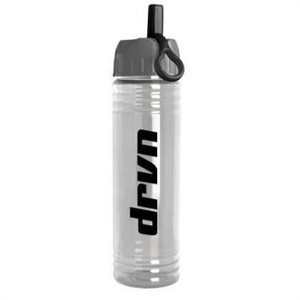 24 Oz. Slim Fit Water Bottle With Ring Straw Lid