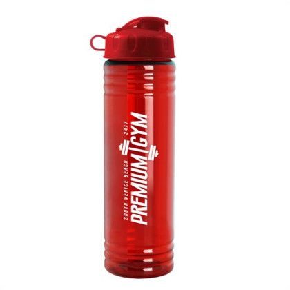 24 oz Eco Slim Water Bottle – Recycled RPET with Flip Lid