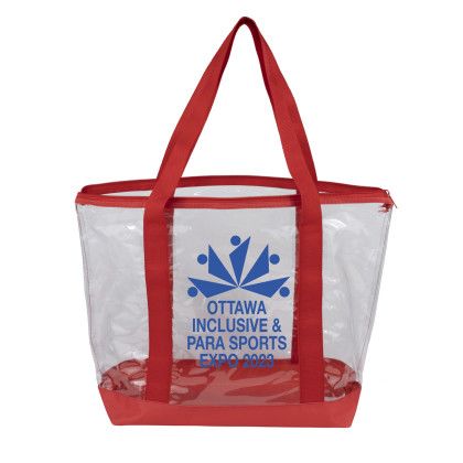 Bondi Jumbo Clear Zippered Tote Bag