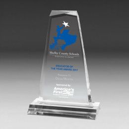 Custom Multi-faceted Acrylic Award - 7.25"