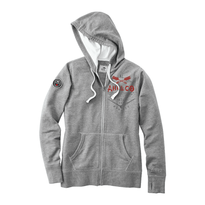 Custom Women's Sandylake Roots73 French Terry Full Zip Hoodie - Grey