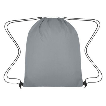 Ripstop Drawstring Bag - Gray (Front)