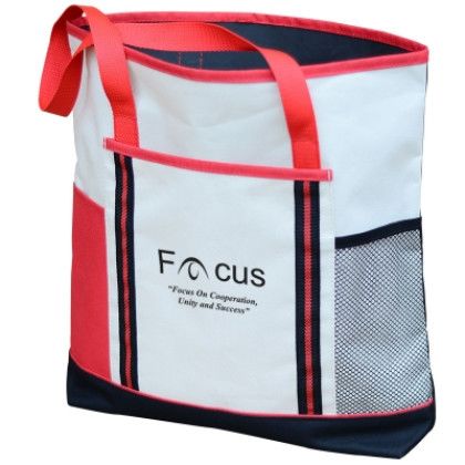 Custom Educator Pocket Tote Bag - Red