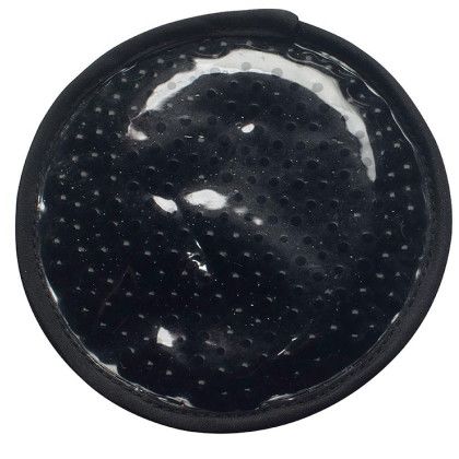 Custom Plush Gel Beads Hot/Cold Pack Circle - Black