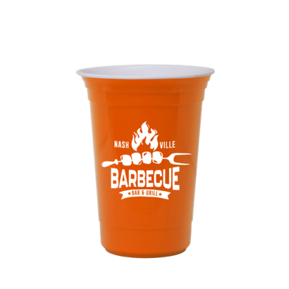 Custom The Varsity Cup - 16 Oz. Double-wall With White Liner - Orange