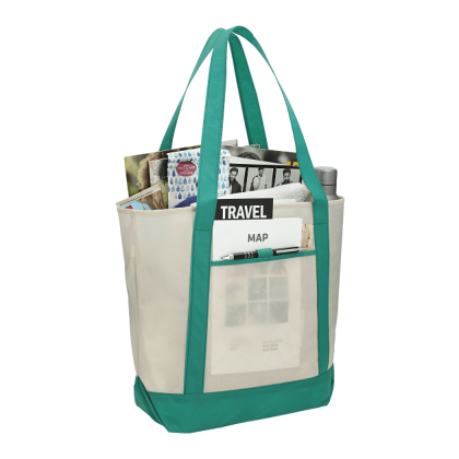 Lighthouse Non-Woven Boat Tote - Green