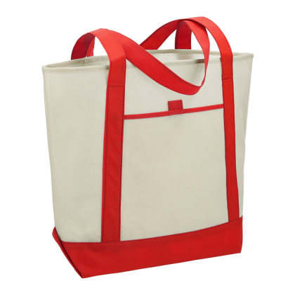 Lighthouse Non-Woven Boat Tote - Red