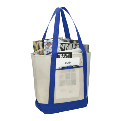 Lighthouse Non-Woven Boat Tote - Royal Blue