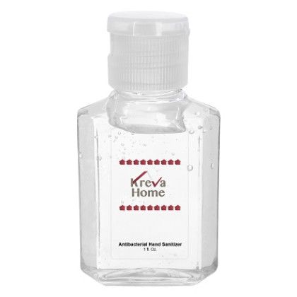 Custom 1 oz. Hand Sanitizer - Unscented with Clear Label