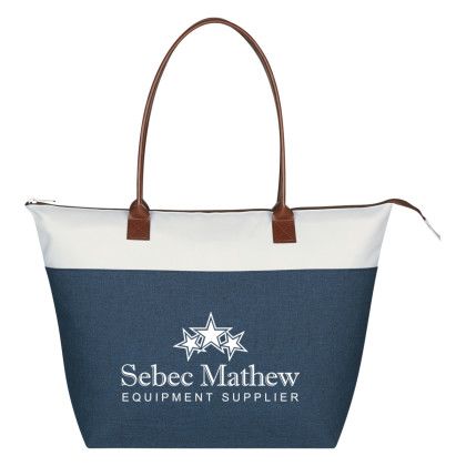 Custom Regatta Tote Bag - Blue With White