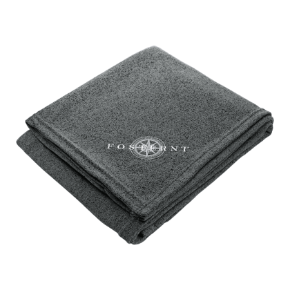 Heathered Fleece Throw Blanket 50" x 60" - Black