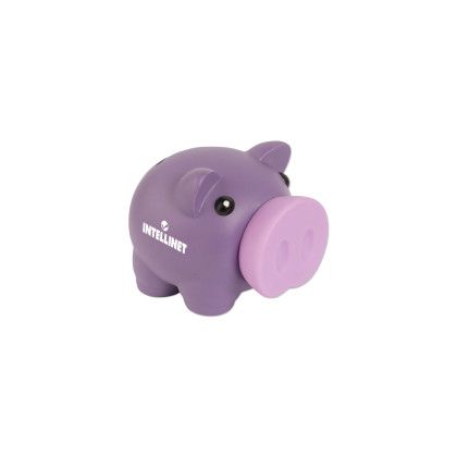 Custom PVC Large Nose Piggy Bank - Purple