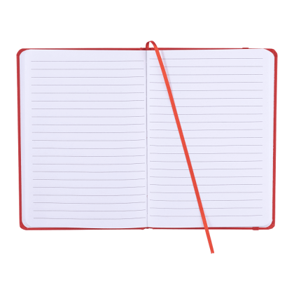 5" x 7" FSC Mix Snap Elastic Closure Notebook - Red (Open)