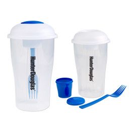 Custom 3 Pc Salad Shaker Set Blue