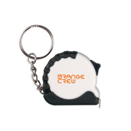 Custom 3 FT Mini Tape Measure With Keychain - White