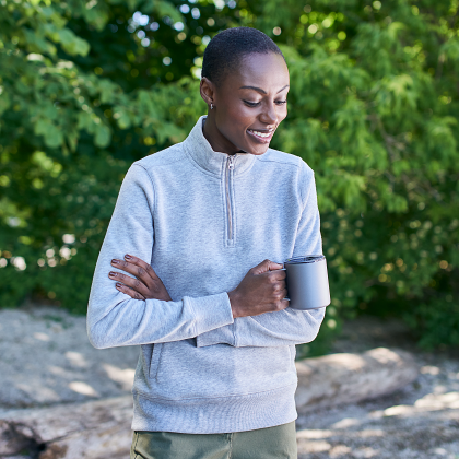 Women's Paddlecreek Sueded Fleece Quarter Zip Pullover - Grey mix - Lifestyle Women's Paddlecreek Sueded Fleece Quarter Zip Pullover - Grey mix - Lifestyle