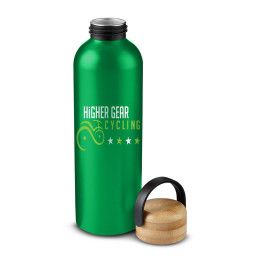 Custom 24oz Vigor Aluminum Bottle With Bamboo Lid 