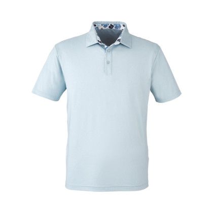 Swannies Golf Men's James Polo - Sky Blue Heather