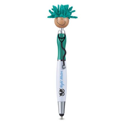 Custom MopToppers Screen Cleaner With Stethoscope Stylus Pen - Teal