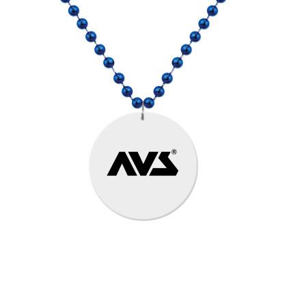 Custom White Medallion Beads - Royal Blue