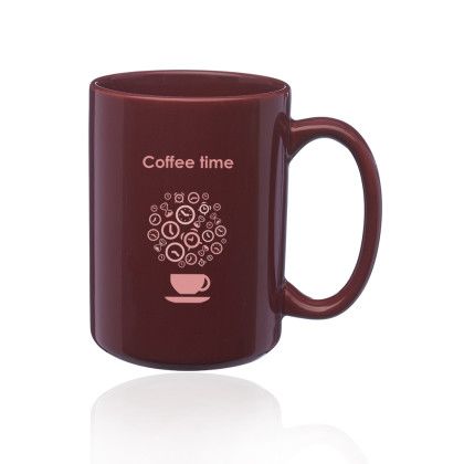 15 oz. Large El Grande Personalized Mugs - Maroon