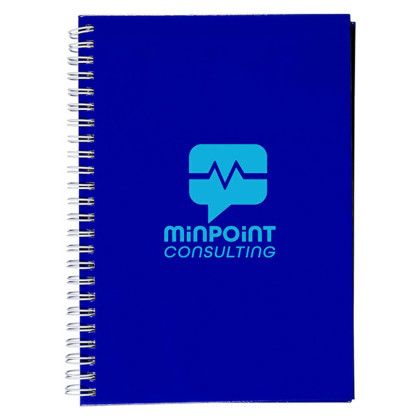 Custom Hardcover Spiral Notebook - Blue