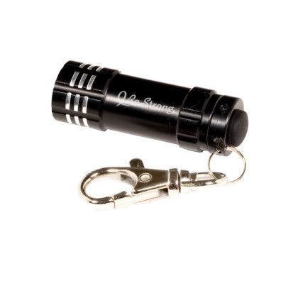 Custom Micro 3 Led Torch-Key Holder - Black