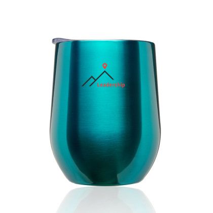 11 oz Largo Stemless Wine Glass with Lid  - Teal